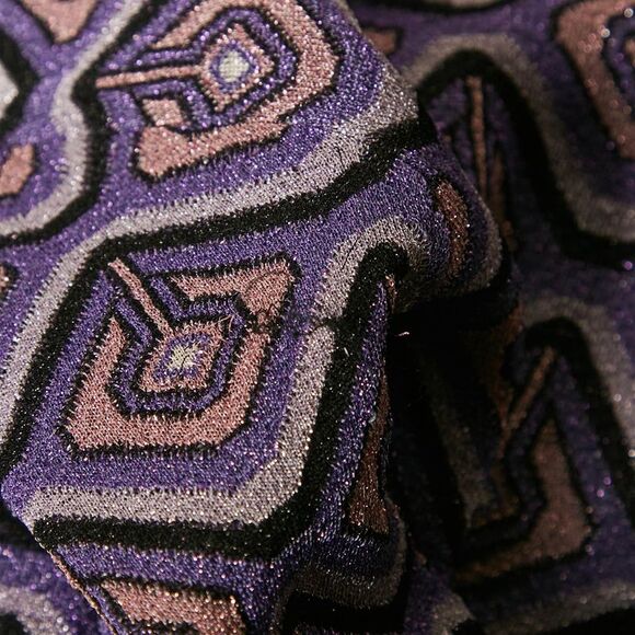 Paco Rabanne Purple Lurex Jacquard Knit Long Dress S - Picture 4 of 7